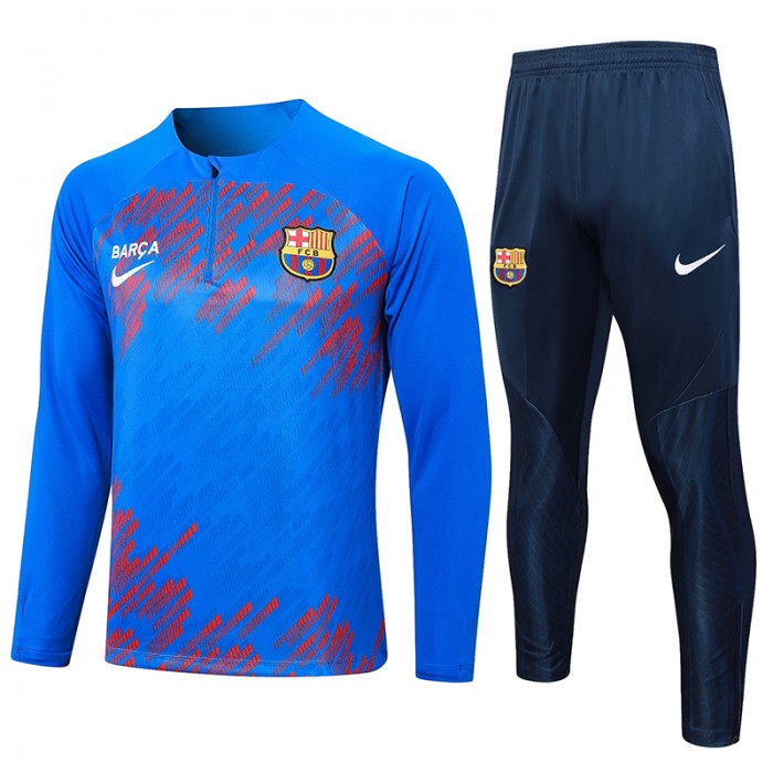 23/24 Barcelona Blue Red Edition Classic Jacket Training Suit (Top+Pant)-3103510