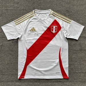 2024 Peru Home White Red Jersey Kit short sleeve-4969285