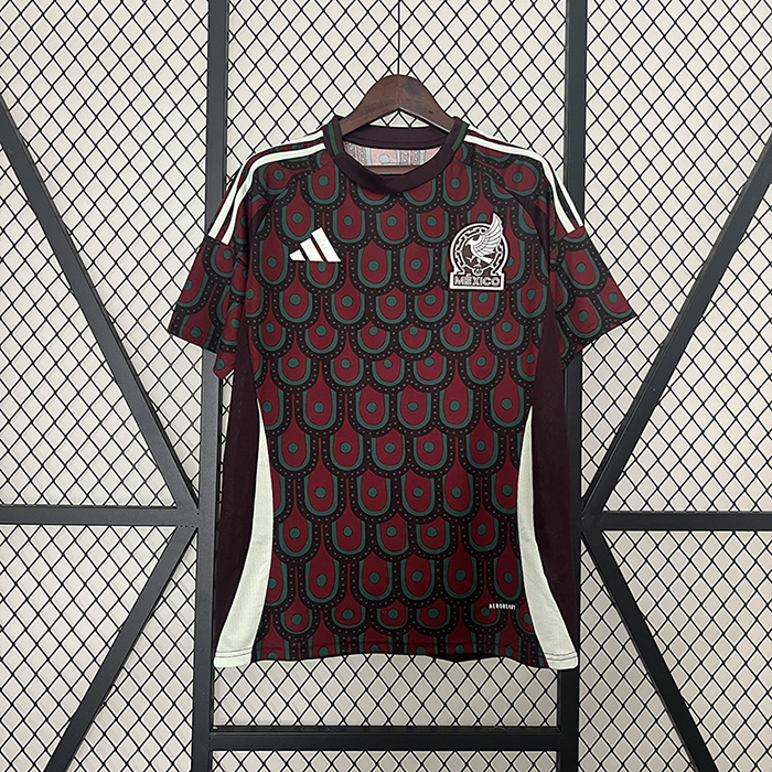 2024 Mexico Home Wine Red Jersey Kit short sleeve-1908722