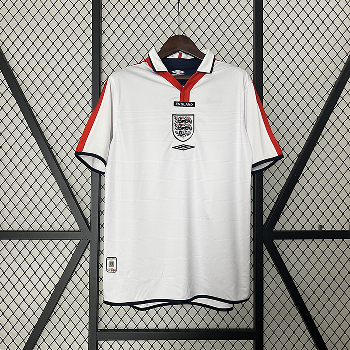Retro 2004 England Home White Jersey Kit short sleeve-9754402