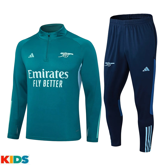 24/25 Kids Arsenal Green Kids Edition Classic Jacket Training Suit (Top+Pant)-5175884