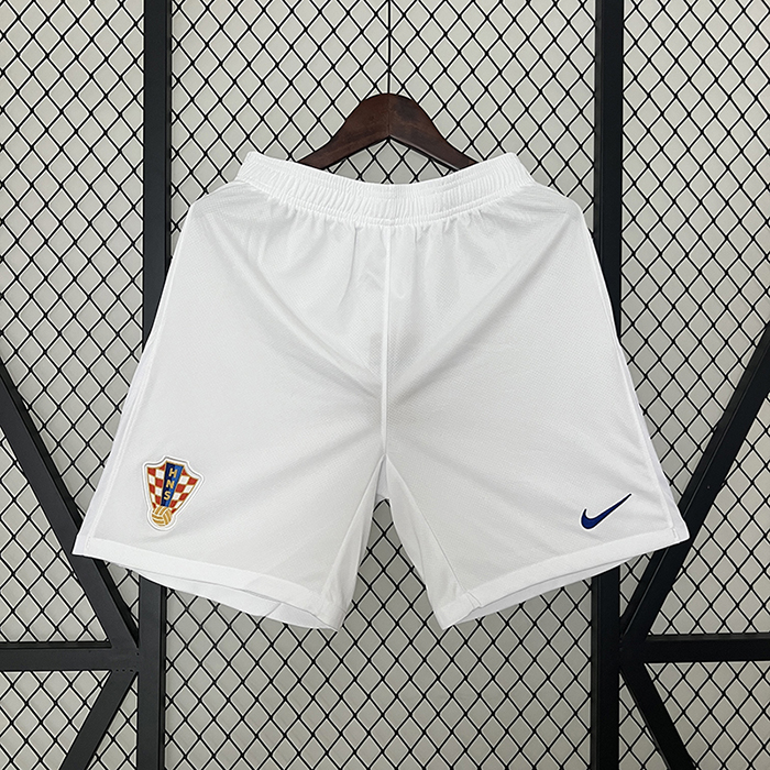 2024 Croatia Home Shorts White Shorts Jersey-5981016