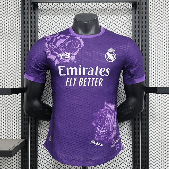 24/25 Real Madrid Y3 Purple Jersey Kit short sleeve (Player Version)-5897172