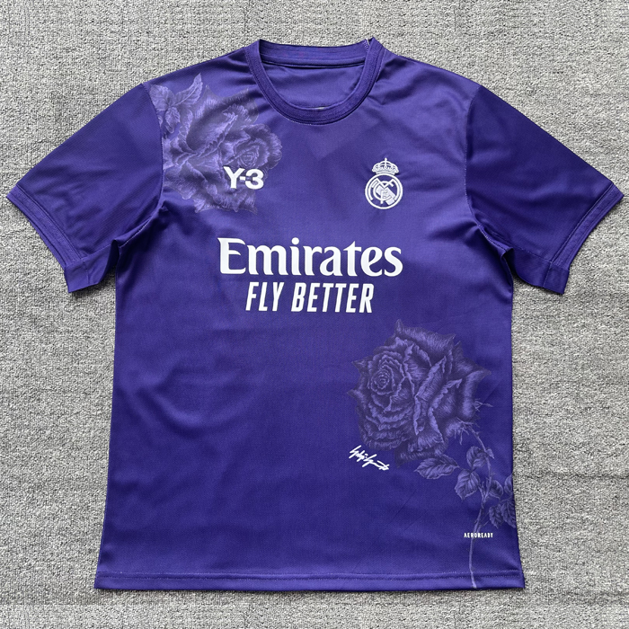 24/25 Real Madrid Y3 Purple Jersey Kit short sleeve-8753592