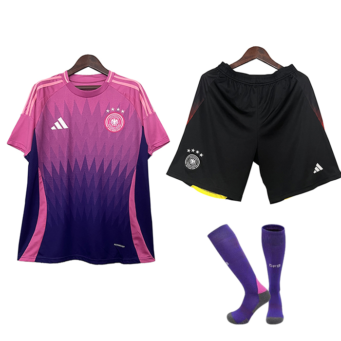 2024 Germany Away Purple Pink Jersey Kit short Sleeve (Shirt + Short + Socks)-9121717