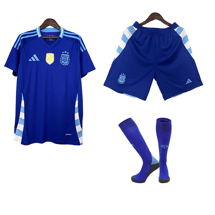 2024 Argentina Away Blue Jersey Kit short Sleeve (Shirt + Short + Socks)-9689802