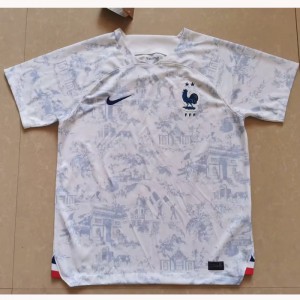 STOCK CLEARANCE 2022 France Away White Gray Jersey Kit short sleeve-8029487