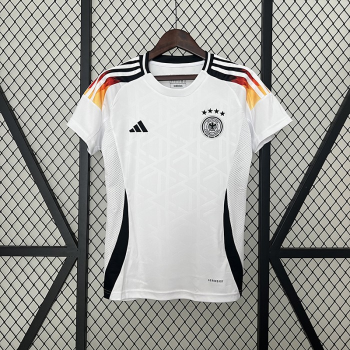 2024 Germany Home White Women Jersey Kit short sleeve-9004485