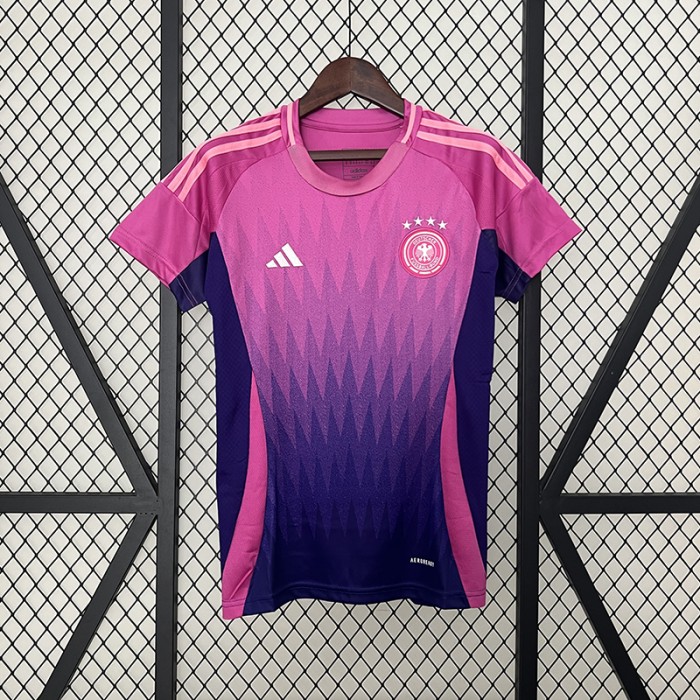 2024 Germany Away Pink Purple Women Jersey Kit short sleeve-6115292