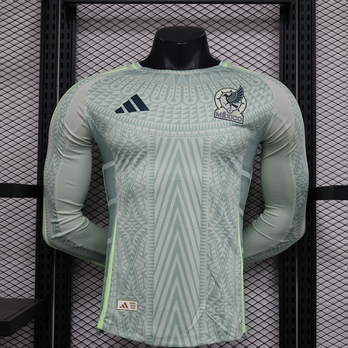2024 Mexico Away Green Jersey Kit Long sleeve (Player Version)-4949498