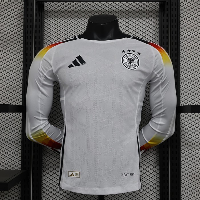 2024 Germany Home White Jersey Kit Long sleeve (Player Version)-3665567