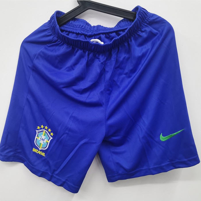 STOCK CLEARANCE 2022 Brazil Home Shorts Blue Shorts Jersey-4296019